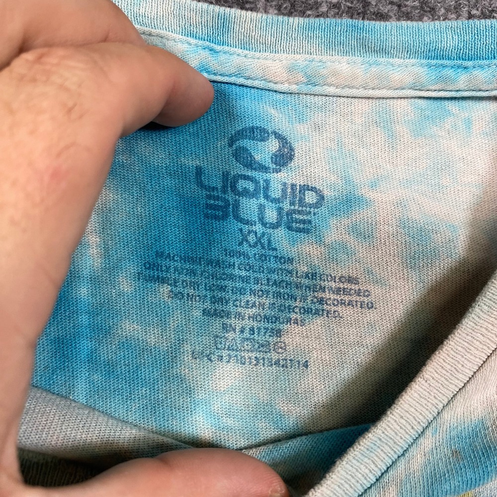 Liquid Blue Alice in Wonderland Caterpillar Tie Dye Graphic T-Shirt XXL Blue‎ - Picture 6 of 8